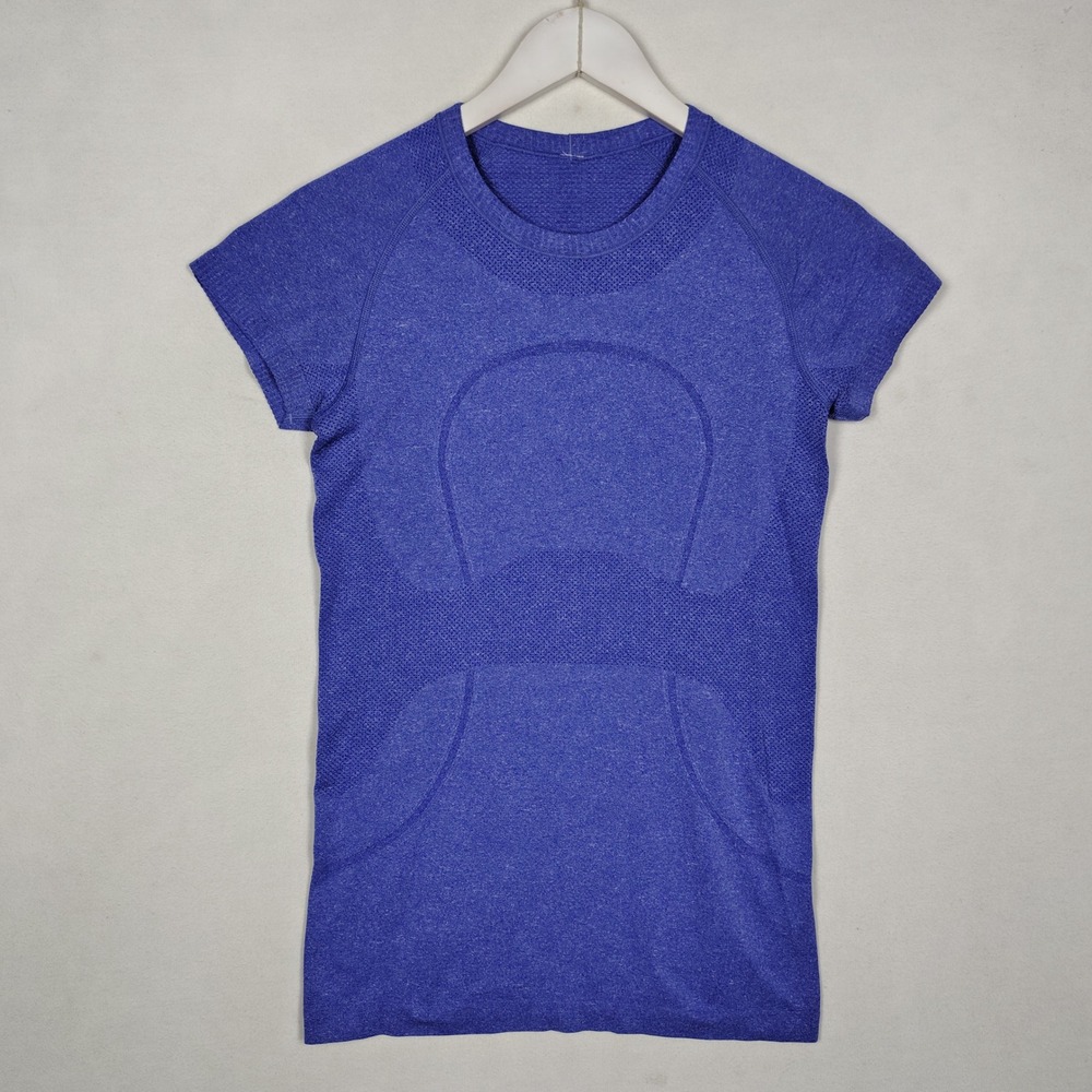 Lululemon Swiftly Tech Short Sleeve Crew Purple Heathered Running Shirt Size 6